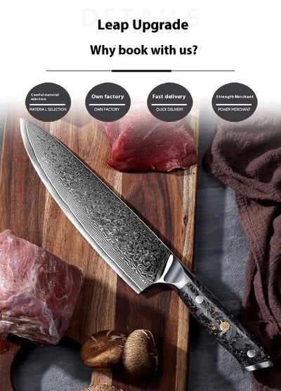 Cuchillo de Chef Profesional con Núcleo de Acero de 67 Capas - Image 16
