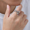 Anillo de Acero Inoxidable con Diseño Geométrico Irregular para Hombre