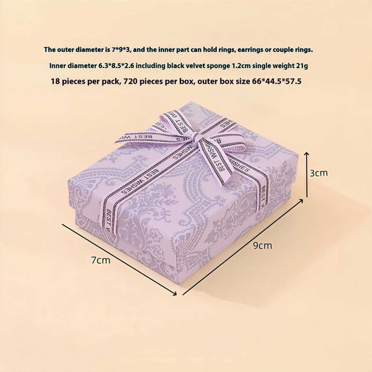Caja de Almacenamiento para Joyas con Anillo Púrpura Lavanda - Image 25