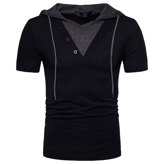 Playera Deportiva con Capucha de Manga Corta para Hombre - Image 2
