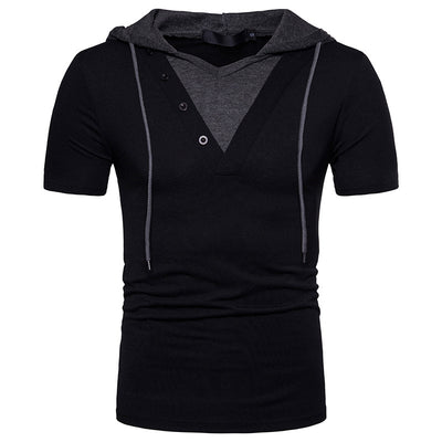 Playera Deportiva con Capucha de Manga Corta para Hombre - Image 2