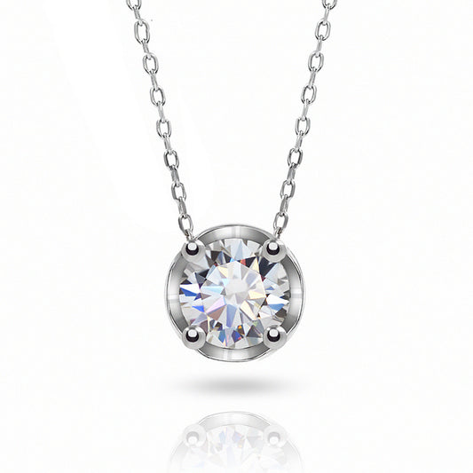 Collar de Moissanita 1.5 Quilates VVS1 - Brillo Diamante