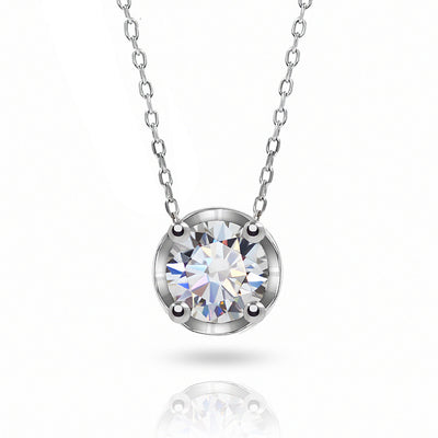 Collar de Moissanita 1.5 Quilates VVS1 - Brillo Diamante