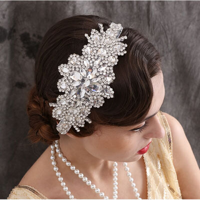 Diadema Elástica con Diamantes de Cristal Brillante - Image 4