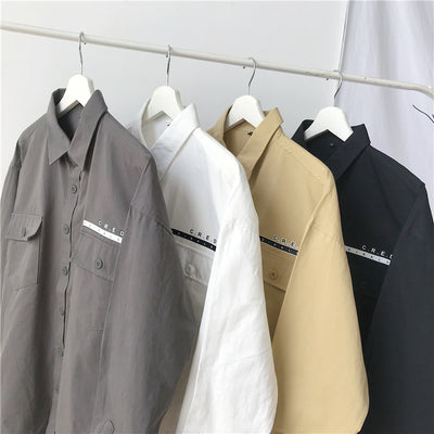 Camisa Manga Larga Estampada Estilo Hong Kong para Hombre - Image 4