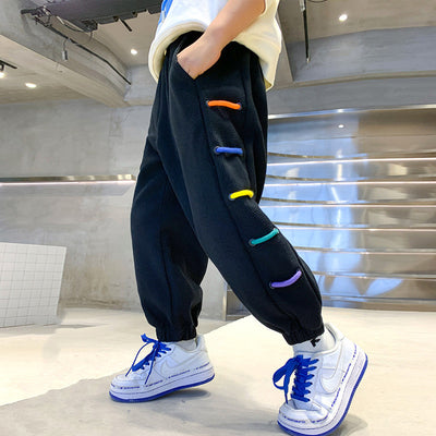Pantalones Casuales Anchos de Terciopelo para Niños - Diseño Moderno y Cómodo