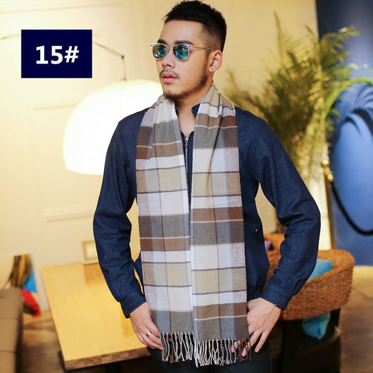 Bufanda Cuadrille Cálida para Hombre - Estilo Casual Versátil - Image 6