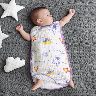 Saco de Dormir Infantil de Gasa de Algodón sin Mangas - Image 4
