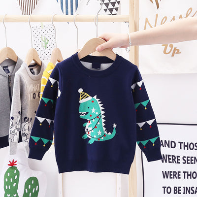 Suéter Navideño con Diseño de Dinosaurio Acolchado Doble - Image 4