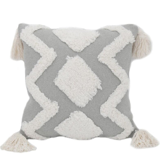 Cojín Decorativo Tufted Canvas con Relleno Acolchado
