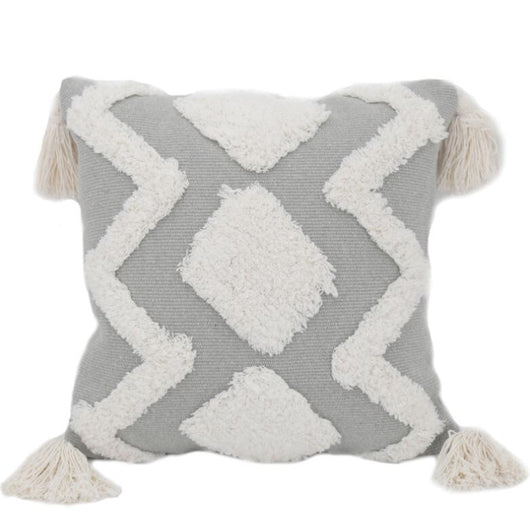 Cojín Decorativo Tufted Canvas con Relleno Acolchado