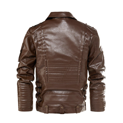 Chaqueta de Cuero Punk para Motociclista - Estilo Rebelde en Piel PU - Image 11
