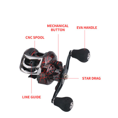 Carrete de Pesca Baitcasting con Freno Magnético para Carpas - Image 6