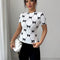 Blusa Elegante Ajustada de Seda de Leche con Elastano