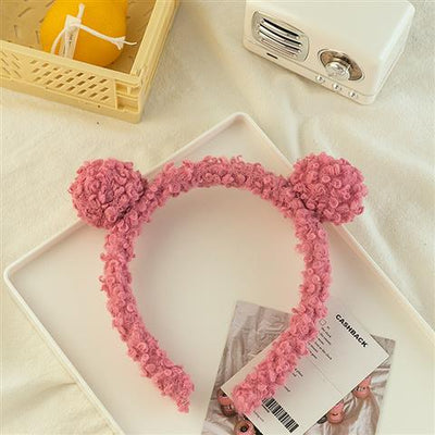 Diadema Coreana de Peluches con Bolas de Pelo - Accesorio Cute Viral - Image 11