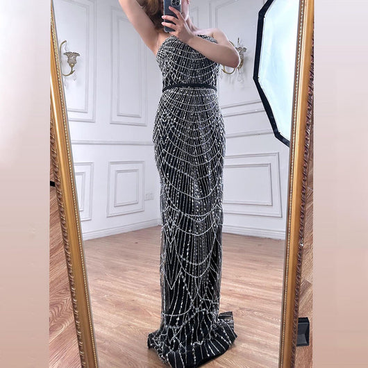 Vestido Largo de Lujo Pearl con Caída Elegante - Image 39
