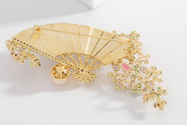 Broche Abanico Retro Elegante para Cheongsam - Image 11
