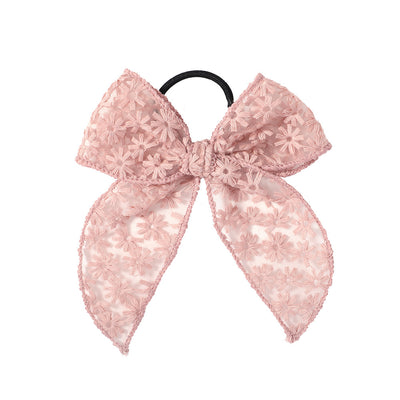 Hebilla Floral para Cabello con Encaje Bordado y Moño Elegante - Image 15