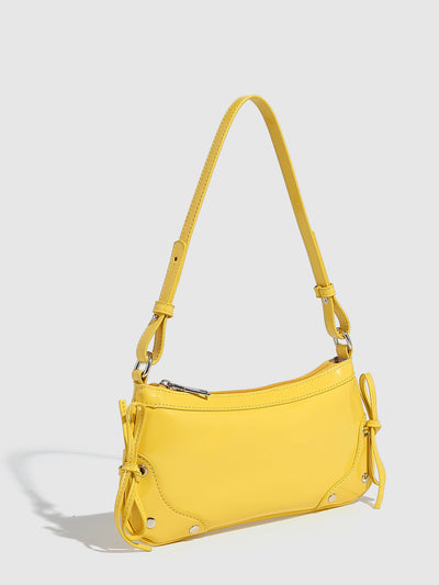 Bolso Bandolera Cuadrado Pequeño con Doble Moño - Diseño Minimalista Liso - Image 34