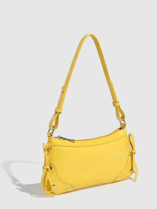 Bolso Bandolera Cuadrado Pequeño con Doble Moño - Diseño Minimalista Liso - Image 34