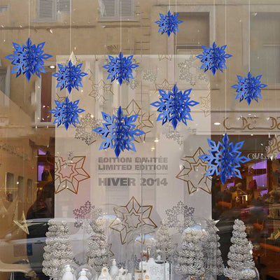 Set 6 Adornos Navideños 3D Recortables Copo de Nieve - Decoraciones Colgantes para Árbol y Hogar - Image 4