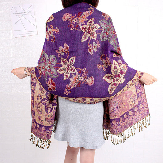 Pañuelo Zijinhua de Cachemira para Mujer - Image 16
