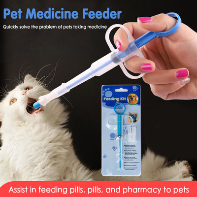Pet feeding kit with a green syringe-style feeder and two clear teats, packaged for dogs and cats. - Image 5