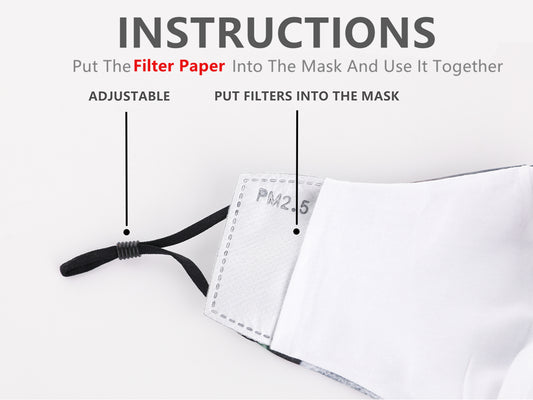 Mascarilla de Algodón con Ajuste de Gancho para Oreja - Diseño Estampado - Image 2