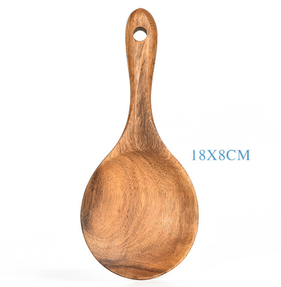 Set de Utensilios de Cocina en Madera de Teca Natural - 7 Piezas - Image 13
