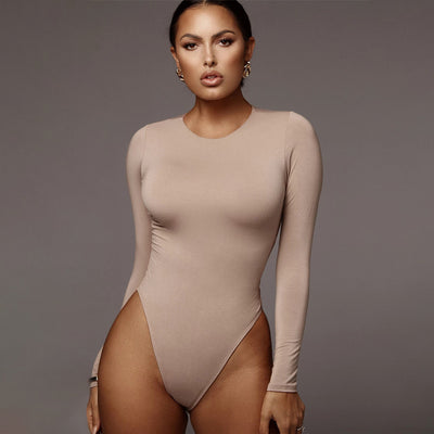 Body Ajustado de Manga Larga Liso para Otoño e Invierno - Image 3