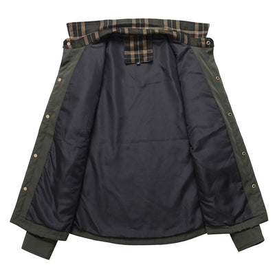 Chaqueta Camisa Casual a Cuadros para Hombre - Image 8