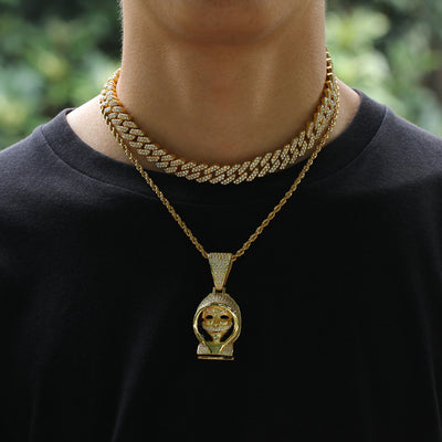 Pulsera Hip-hop Chapada en Oro con Diamantes de Aleación - Image 4