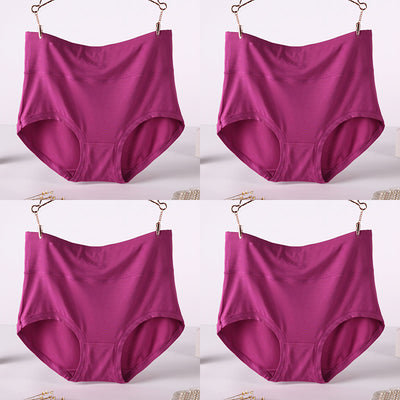 Pack 4 Pantaletas Cintura Alta Viscosa Suave Colores Lisos Mujer - Image 19