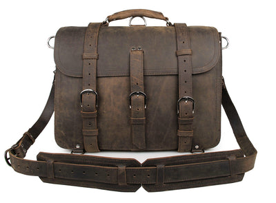 Bolsa Mensajero de Cuero Crazy Horse para Hombre - Estilo Premium - Image 8