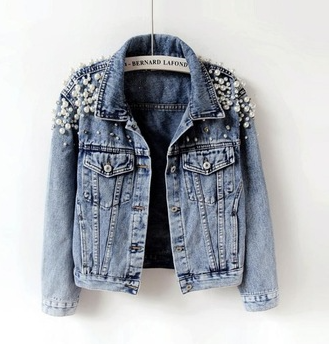 Chaqueta Denim Coreana Oversized con Tachuelas - Estilo Pesado para Primavera y Otoño