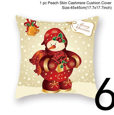 Funda de Almohada Navideña con Estampado Santa para Decoración del Hogar - Image 45