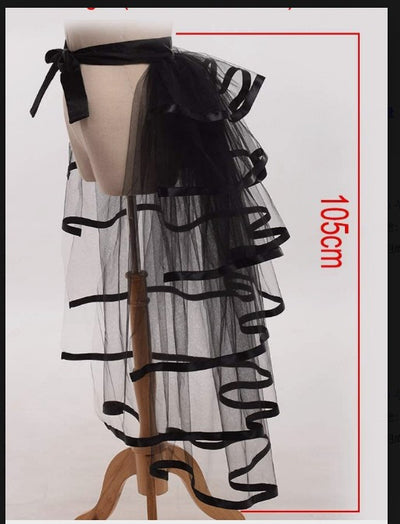 Falda Tutú de Encaje con Cordones para Presentaciones Escénicas - Image 3