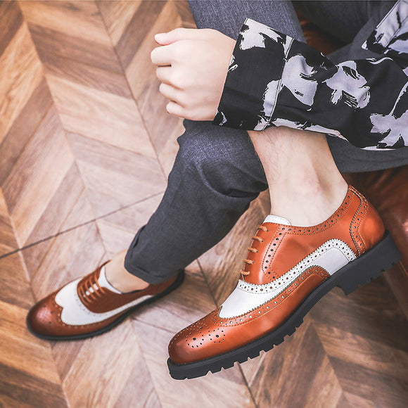Zapatos de Negocios Casual con Bloques de Color
