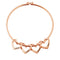 Curved Heart Piercing Bracelet Rose Gold 1 heart