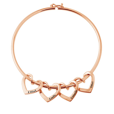 Pulsera Curved Peach Heart con Piercing - Image 13