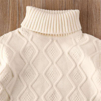 Conjunto Elegante: Suéter Cuello Alto + Falda Escocesa - Image 4