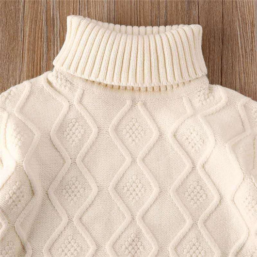 Conjunto Elegante: Suéter Cuello Alto + Falda Escocesa - Image 4