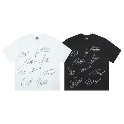 Camiseta Casual Personalizada con Firma y Letras Estampadas - Image 7