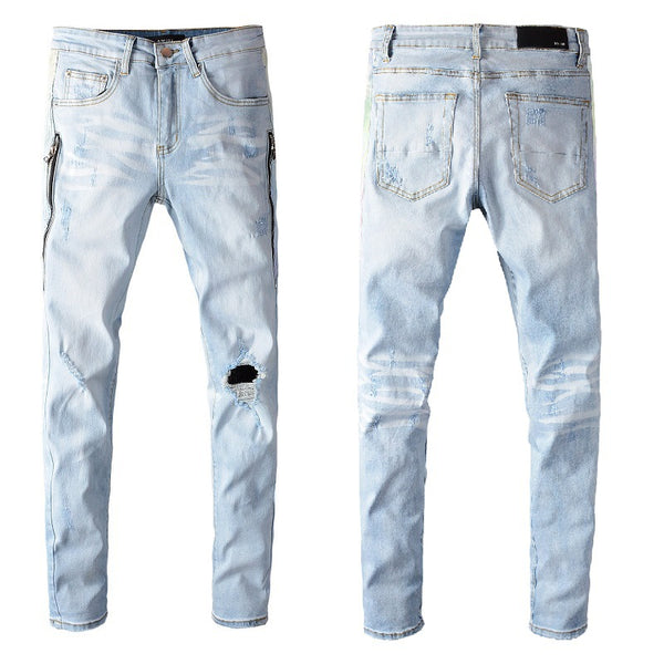 Pantalones Vaqueros Rotos Estilo Urbano para Hombre