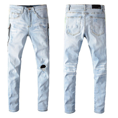 Pantalones Vaqueros Rotos Estilo Urbano para Hombre