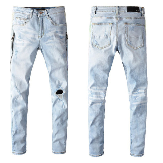 Pantalones Vaqueros Rotos Estilo Urbano para Hombre