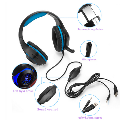 Auriculares Gaming Luminosos GM-1 con Micrófono y Luces LED - Image 6