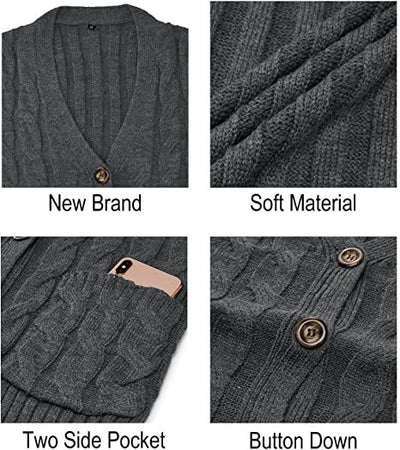 Abrigo Tejido Casual con Botones para Mujer - Otoño e Invierno - Image 21