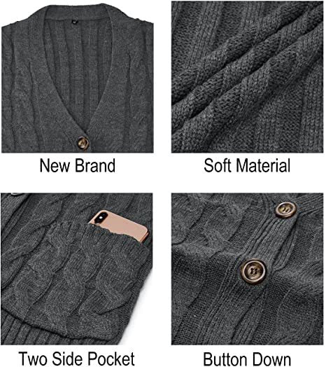 Abrigo Tejido Casual con Botones para Mujer - Otoño e Invierno - Image 21