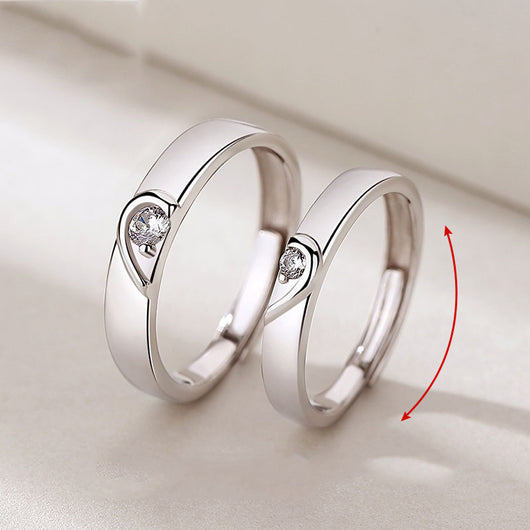 Anillo de Plata Esterlina para Parejas - Diseño Retro Minimalista - Image 10